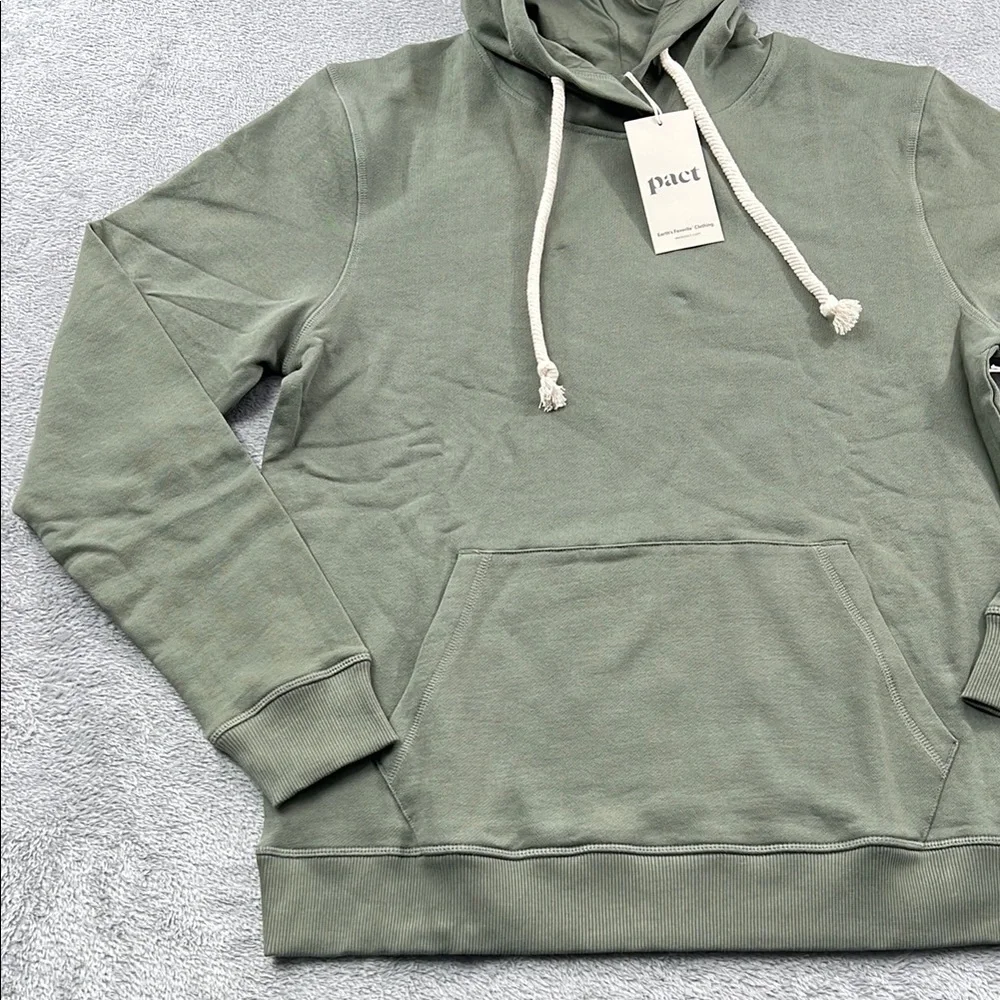 NEW PACT M 100% Organic Cotton Unisex One For All Pullover Caper Hoodie - Picture 3 of 12